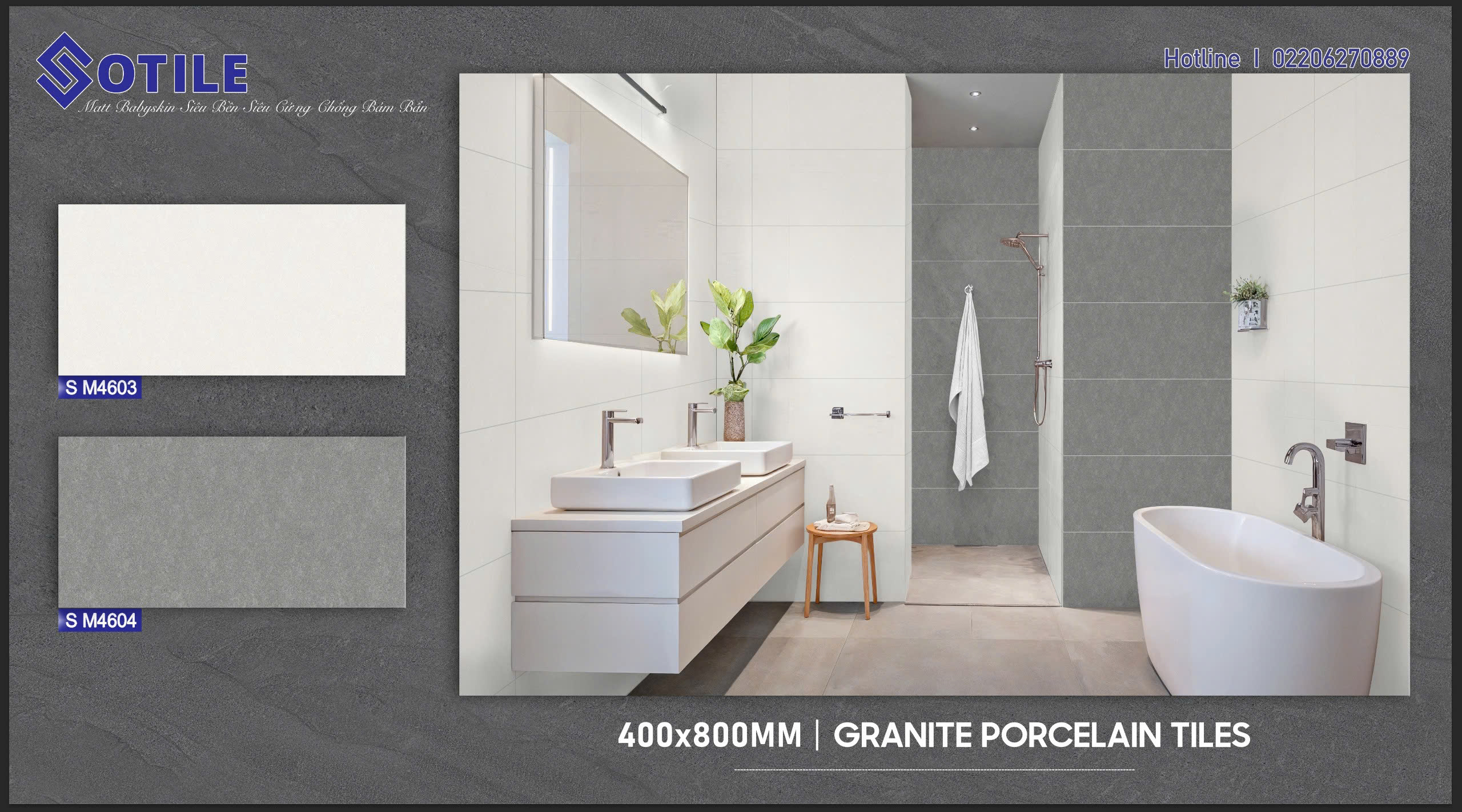 Gạch Ốp Tường 40x80 Vân Đá Cẩm Thạch Cao Cấp - Mã TH-014