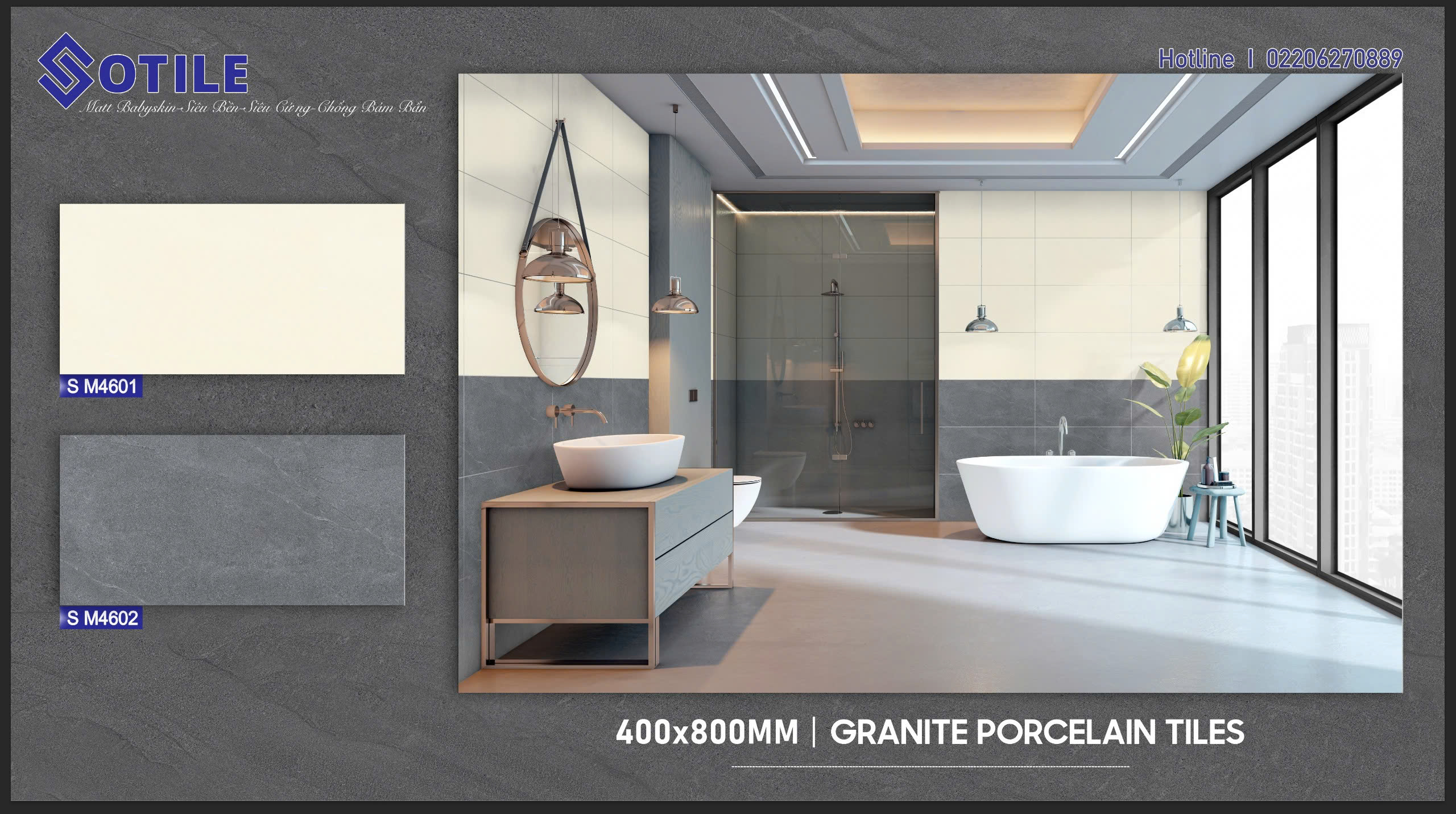 Gạch Ốp Tường 40x80 Vân Đá Cẩm Thạch Cao Cấp - Mã TH-018
